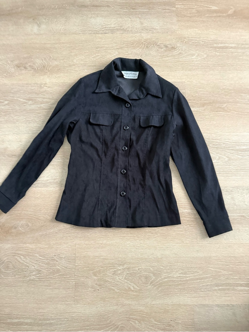 Giorgio Fiorelli Black Button-Front Tailored Blazer Jacket